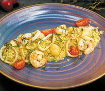 Киноа с морепродуктами