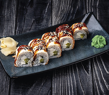 Ролл с угрем и такуаном