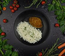Котлета говяжья с гарниром