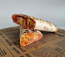 Шаурма вегетарианская на углях