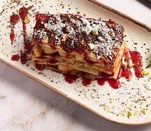 Блинчики с бананом и фисташкой 