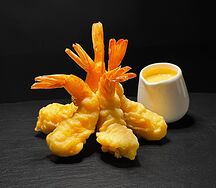 Креветки темпура со сладким соусом спайси-манго