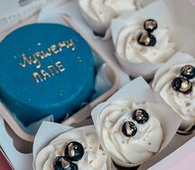 Набор Бенто-торт и капкейки папе (любая надпись на торте)