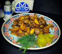 Картофель по деревенски с грибами
