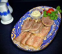 Язык говяжий с хреном