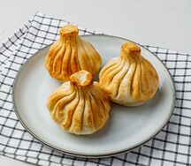 Хинкали постные с картофелем и грибами жареные
