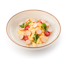 Омлет с куриными мини-сосисками