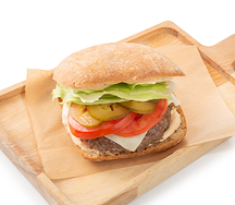 Панини бургер с говяжьей котлетой