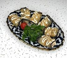 Рулетики из баклажанов