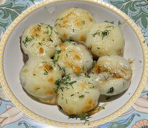 Запеченные шляпки шампиньонов под сыром