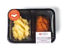 Котлетка свиная с чесночком под маринадом с картофельным пюре