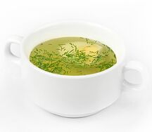 Бульон куриный с яйцом