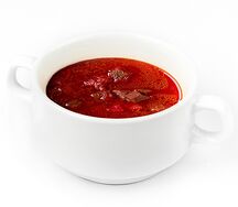 Борщ из свежей капусты с мясом