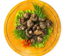 Шампиньоны на гриле