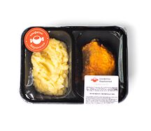 Минтай жареный с картофельным пюре