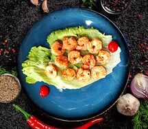 Креветки королевские на углях