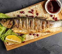 Сибас на мангале