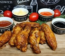 6 куриных крылышек в остром соусе