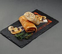 Блины с курицей и грибами
