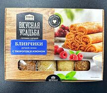 Блины с творогом и изюмом заморозка