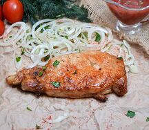 Стейк из свинины под соусом терияки