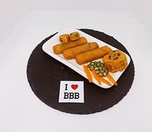 Картофельные хрустящие палочки с овощами