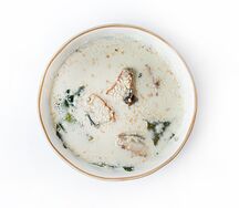 Сливочный суп с угрем