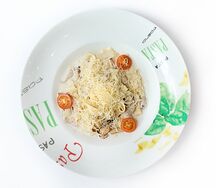 Фетучини с куриным филе в сливочном соусе