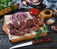 Шашлык из мраморной говядины