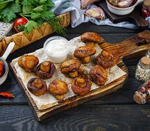 Шампиньоны на углях