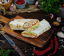 Шаурма с бараниной в лаваше