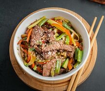 Удон с говядиной