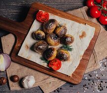 Картофель молодой на углях
