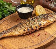 Сибас на мангале