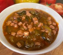 Солянка мясная с колбасой
