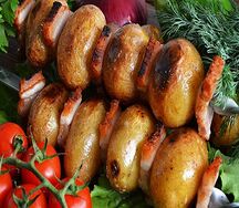 Шашлык из молодого картофеля