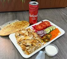 Шаверма на тарелке и Добрый кола