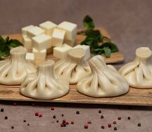 Хинкали с сыром и мятой