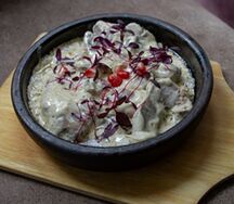 Бараньи язычки в сливочном соусе