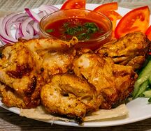 Шашлык из филе бедра курицы