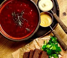 Борщ со сметаной