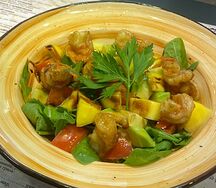 Салат с креветками 