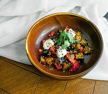Печеные баклажаны с томатами