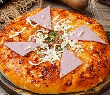 Пицца с ветчиной Кусочек