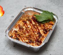 Лазанья с лососем рисом и сырной корочкой Острая