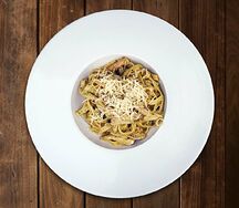 Паста с говядиной и грибами