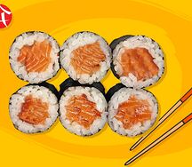 Маки ролл с лососем