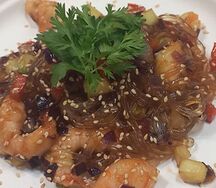 Лапша стеклянная Харусаме с креветками 