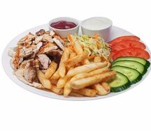 Шаурма стандартная в тарелке