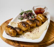 Шашлык из картофеля с курдюком